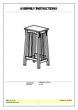 Preview for 1 page of Unfinished Furniture of Wilmington S-324 Assembly Instructions