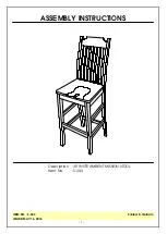 Unfinished Furniture of Wilmington S-343 Assembly Instructions предпросмотр