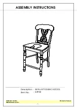 Unfinished Furniture of Wilmington S-3902 Assembly Instructions preview