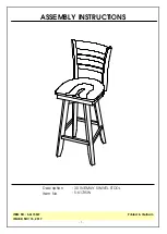 Preview for 1 page of Unfinished Furniture of Wilmington S-6173SW Assembly Instructions