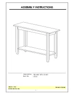 Preview for 1 page of Unfinished Furniture of Wilmington SOLANO OT-6S Assembly Instructions