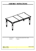 Preview for 1 page of Unfinished Furniture of Wilmington T-14060X Assembly Instructions