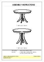 Preview for 1 page of Unfinished Furniture of Wilmington T-148RT Assembly Instructions