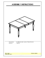 Unfinished Furniture of Wilmington T-3662X Assembly Instructions предпросмотр