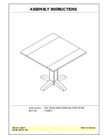 Preview for 1 page of Unfinished Furniture of Wilmington T-36SDP Assembly Instructions