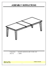 Предварительный просмотр 1 страницы Unfinished Furniture of Wilmington T-3890X Assembly Instructions