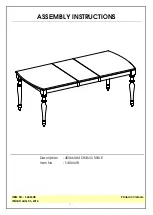 Preview for 1 page of Unfinished Furniture of Wilmington T-4066XB Assembly Instructions