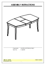 Preview for 1 page of Unfinished Furniture of Wilmington T-4260XB Assembly Instructions Manual