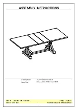 Unfinished Furniture of Wilmington T-4272 A Series Assembly Instructions Manual preview