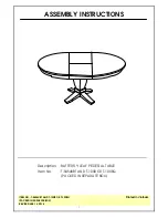 Preview for 1 page of Unfinished Furniture of Wilmington T-5454XBT Assembly Instructions Manual