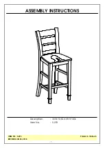 Предварительный просмотр 1 страницы Unfinished Furniture of Wilmington TUSCANY S-293 Assembly Instructions