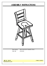 Unfinished Furniture of Wilmington TUSCANY S-293SW Assembly Instructions preview