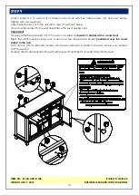 Preview for 10 page of Unfinished Furniture of Wilmington VISTA B-14A Assembly Instructions Manual