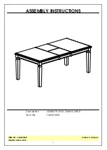 Предварительный просмотр 1 страницы Unfinished Furniture of Wilmington VISTA T-406018XB Assembly Instructions Manual