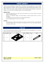 Предварительный просмотр 2 страницы Unfinished Furniture of Wilmington VISTA T-406018XB Assembly Instructions Manual