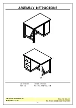 Preview for 1 page of Unfinished Furniture of Wilmington WC-19A Assembly Instructions Manual