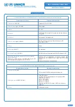 Preview for 10 page of UNHCR 00008154 General Information Manual