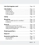 Предварительный просмотр 61 страницы Uni-Elektra 279891 Operation And Safety Notes