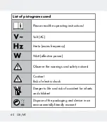 Предварительный просмотр 62 страницы Uni-Elektra 279891 Operation And Safety Notes