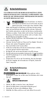 Preview for 16 page of Uni-Elektra LIVARNO LUX 10395 Operation And Safety Notes