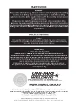 Preview for 10 page of Uni-Mig MIG180 Manual