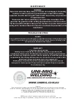 Preview for 10 page of Uni-Mig UNI-PLAS 50/80 User Manual