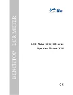 UNI-T LCR-1000 series Operation Manual предпросмотр