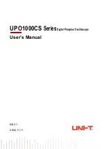 UNI-T UPO1000CS Series User Manual предпросмотр