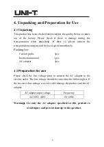 Preview for 9 page of UNI-T UT-P43 Series Instruction Manual