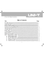 Предварительный просмотр 3 страницы UNI-T UT108 Operating Manual