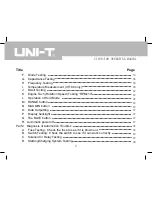 Предварительный просмотр 4 страницы UNI-T UT108 Operating Manual