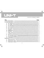 Предварительный просмотр 6 страницы UNI-T UT108 Operating Manual