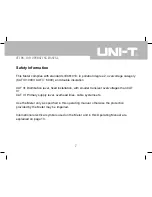 Предварительный просмотр 9 страницы UNI-T UT108 Operating Manual