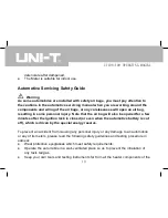 Предварительный просмотр 12 страницы UNI-T UT108 Operating Manual