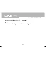 Предварительный просмотр 78 страницы UNI-T UT108 Operating Manual