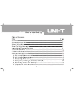 Предварительный просмотр 1 страницы UNI-T UT10A Operating Manual