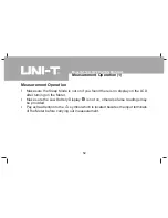 Предварительный просмотр 12 страницы UNI-T UT10A Operating Manual