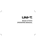 Preview for 1 page of UNI-T UT181A Operating Manual