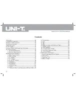 Preview for 3 page of UNI-T UT181A Operating Manual