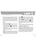 Preview for 32 page of UNI-T UT181A Operating Manual