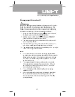 Preview for 21 page of UNI-T UT201 Operating Manual