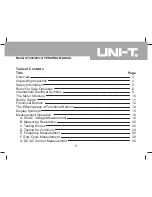 Preview for 2 page of UNI-T UT203 Operating Manual