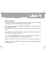 Preview for 6 page of UNI-T UT203 Operating Manual