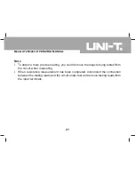 Preview for 22 page of UNI-T UT203 Operating Manual