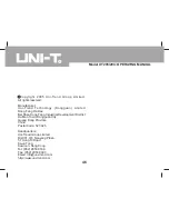 Preview for 47 page of UNI-T UT203 Operating Manual