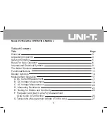 Предварительный просмотр 1 страницы UNI-T UT205A Operating Manual