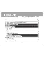 Preview for 2 page of UNI-T UT205A Operating Manual