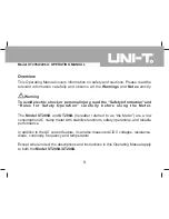 Preview for 3 page of UNI-T UT205A Operating Manual