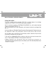 Preview for 5 page of UNI-T UT205A Operating Manual