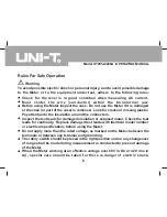 Preview for 6 page of UNI-T UT205A Operating Manual